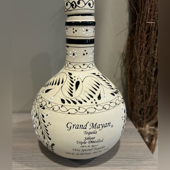 Empty Ceramic Grand Mayan Tequila Bottle - Picture 4 of 4